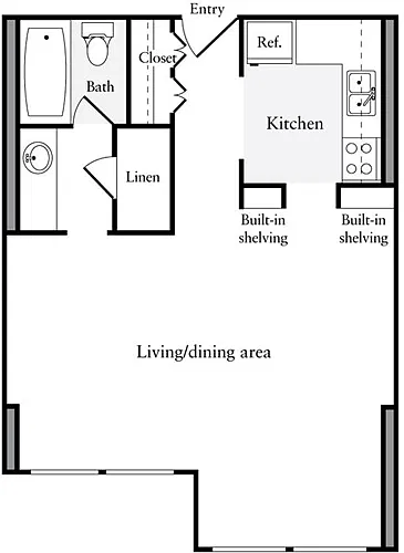 Floor plan Studio H