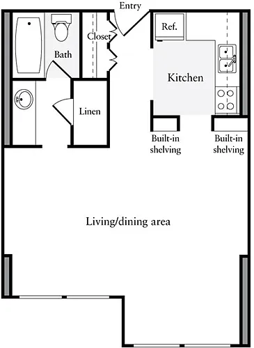 Floor plan Studio H