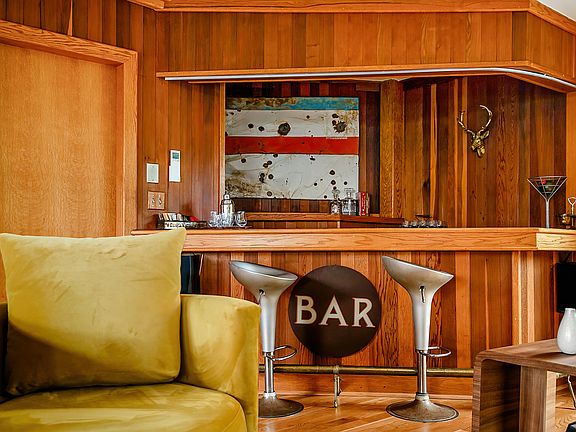 Full bar connected to formal living room.