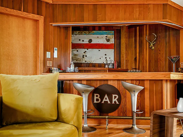 Full bar connected to formal living room.