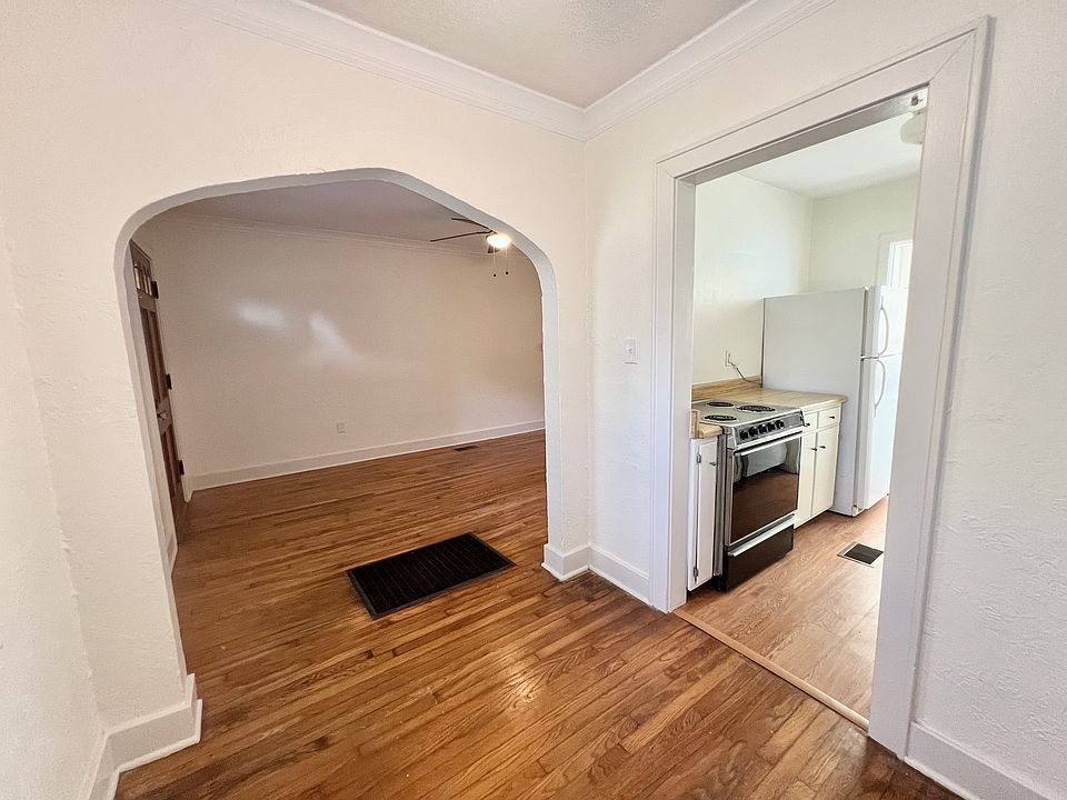 Living room and kitchen from breakfast nook