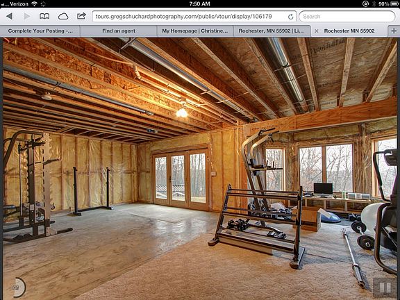 Bathroom rough-in and wall studs are already in to make a 5 br 4ba.