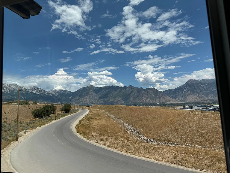 Unobstructed view of wasatch front (road is an access road on private property - no traffic)
