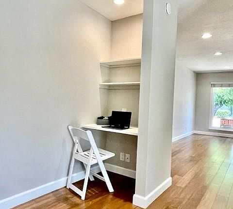 Desk area near kitchen
