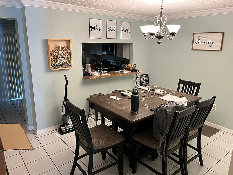Dining room and pass through to kitchen