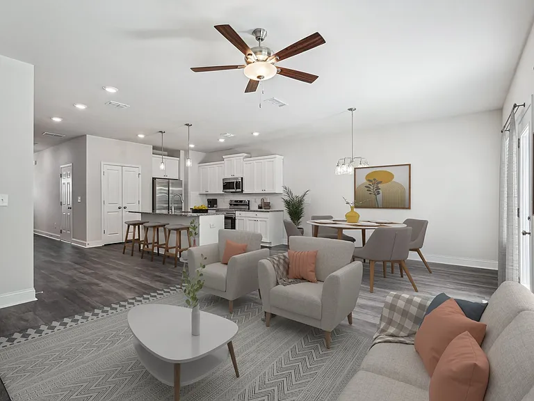 A refined living area offering a graceful view of the home.
