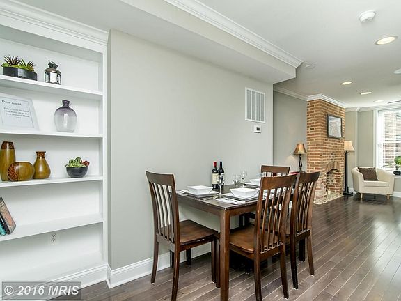 Dining Room features a built-in bookcase