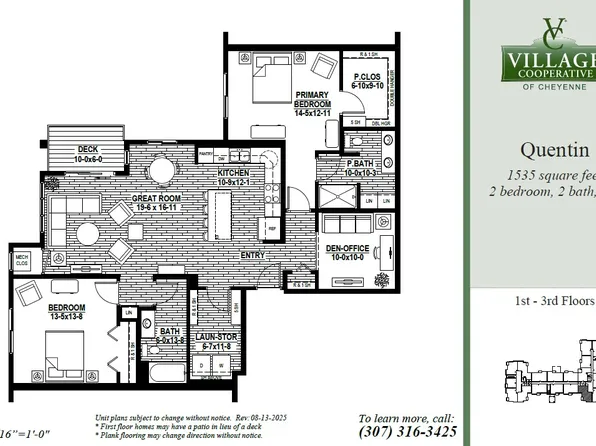 Quentin Plan, Village Cooperative of Cheyenne (Active Adults 62+)