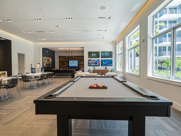Perfect your billiards shot in the club room