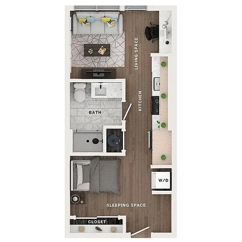 Floor plan Studio - S