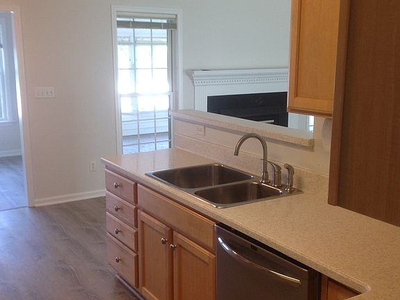 Kitchen leads to sunroom