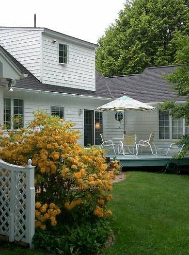 back yard to entertain