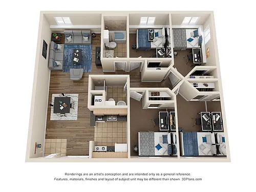 Floor plan 4 BR 2 BA Budget-Deal