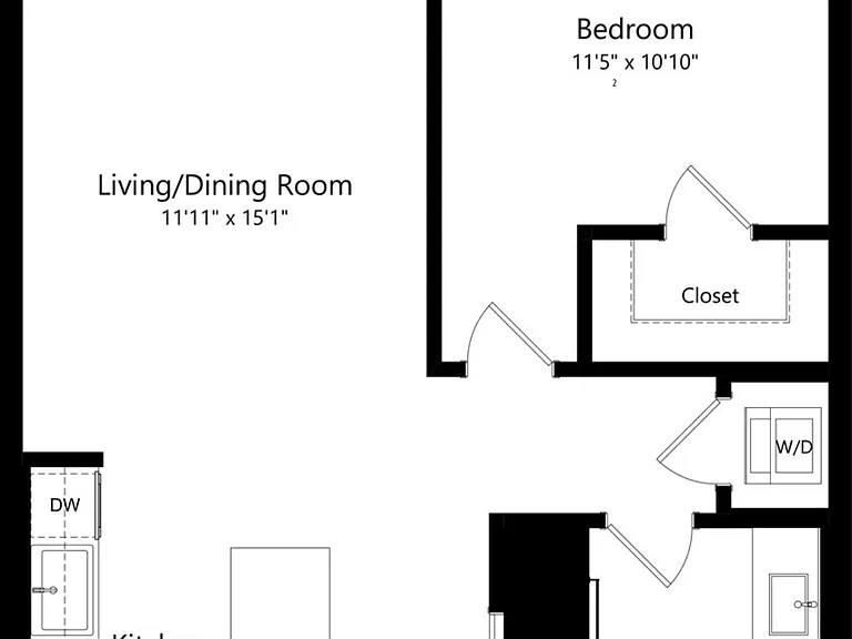 A1 floor plan Aria on the Row