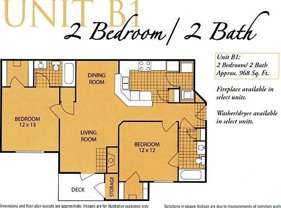 2 bedroom floor plan