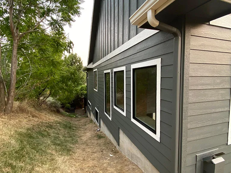 View looking south from the north east corner of the house