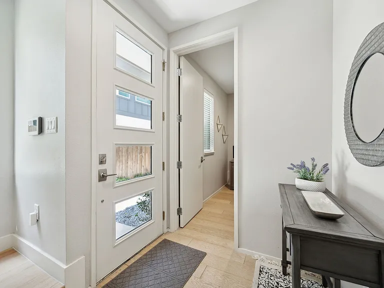 Entry hall with attached office