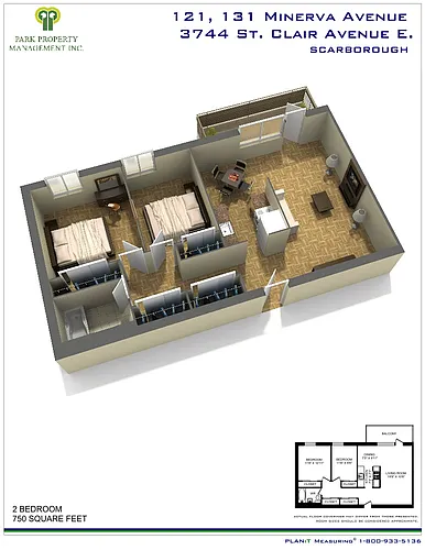 Floor plan Two Bedroom Apartment