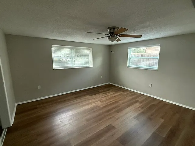 Front left bedroom with new window treatments