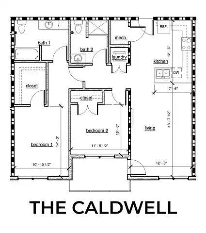 Floor plan The Caldwell