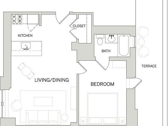 2nd image of 42 W 58th St #1207