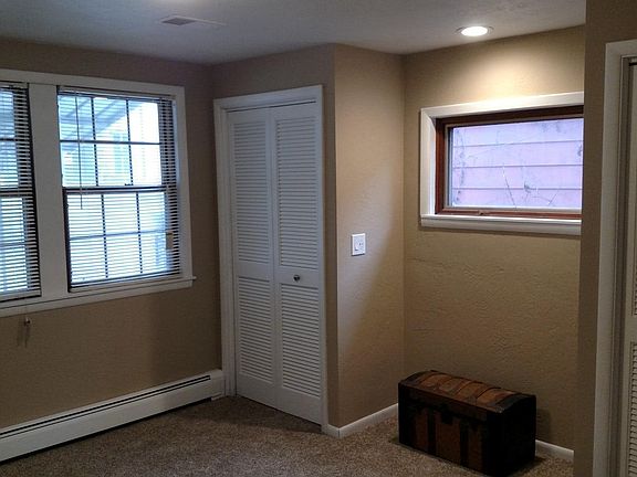 The front bedroom with his and hers closets. (Chest not included.)