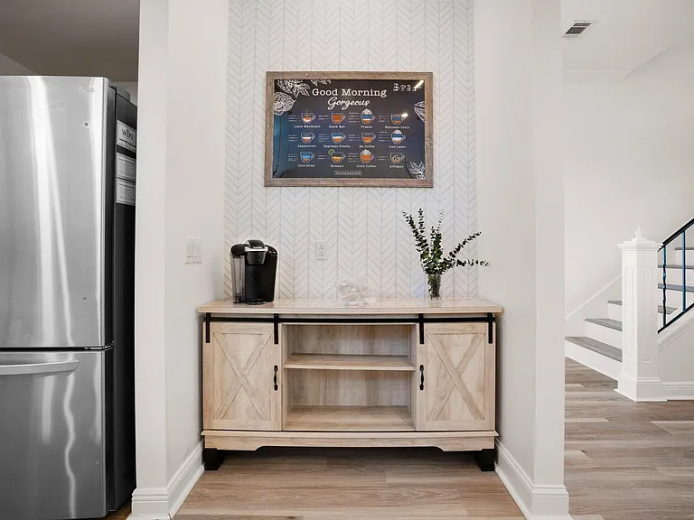 Coffee bar next to dining area