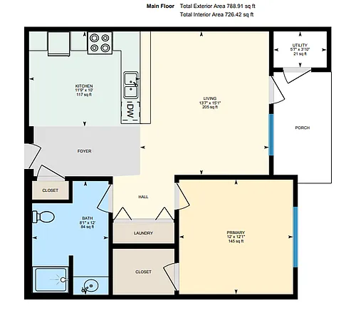 Floor plan 1Bedroom