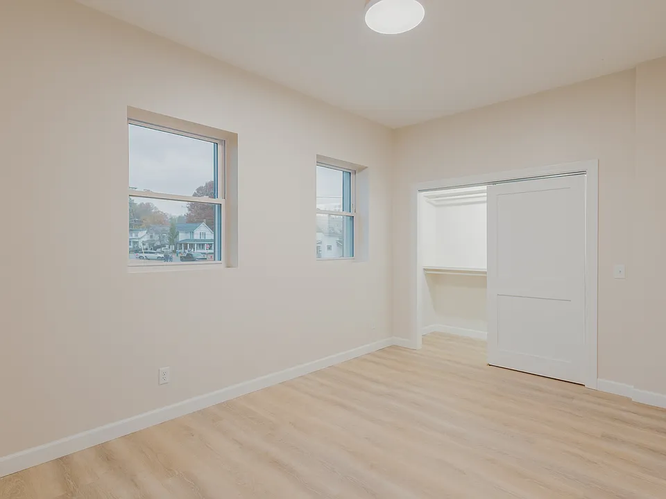 Closet with built in shelves