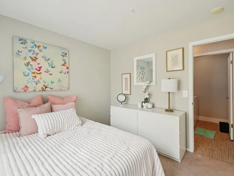 Comfortable bedrooms provide generous space for large beds and personalized decor, professionally operated by Highlands Vista Group.