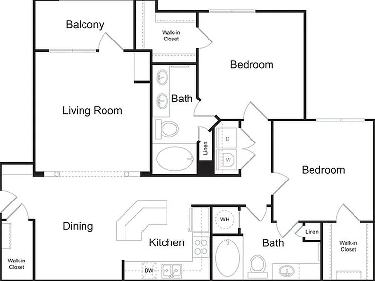 The Woodlands 2 bedroom 2 bathroom 1296 sq ft apartment home at The Kendrick located in Atlanta, GA 30324 The Woodlands 2 bedroom 2 bathroom 1296 sq ft apartment home at The Kendrick located in Atlanta, GA 30324