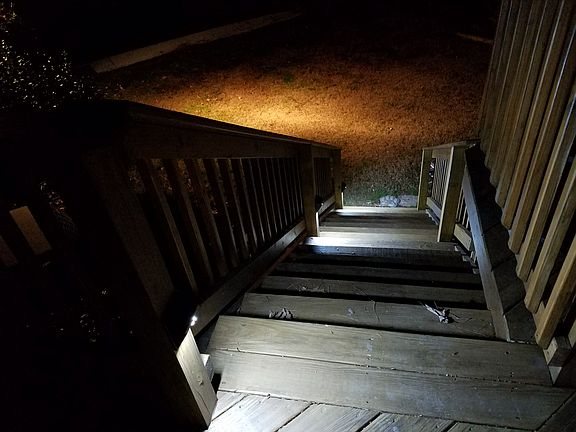 Solar lit steps