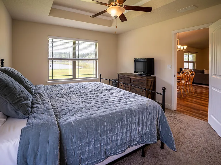 Master bedroom with king bed