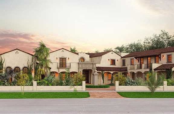 Great opportunity to own an incredible pie-shaped waterfront Mediterranean estate on Lower North Bay