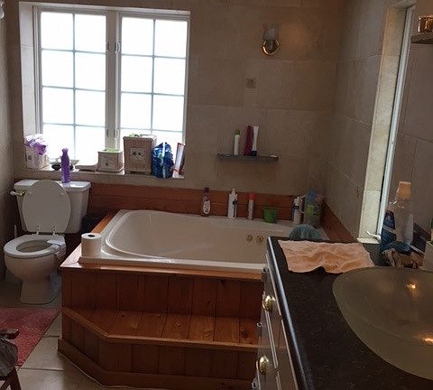 Master Bathroom has whirlpool, skylight