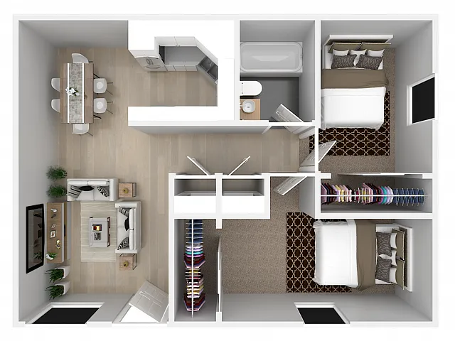Floor plan 2x1S