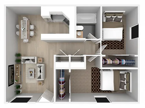 Floor plan 2x1S