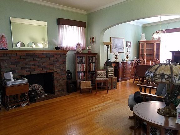 Living Room with Wood Fireplace