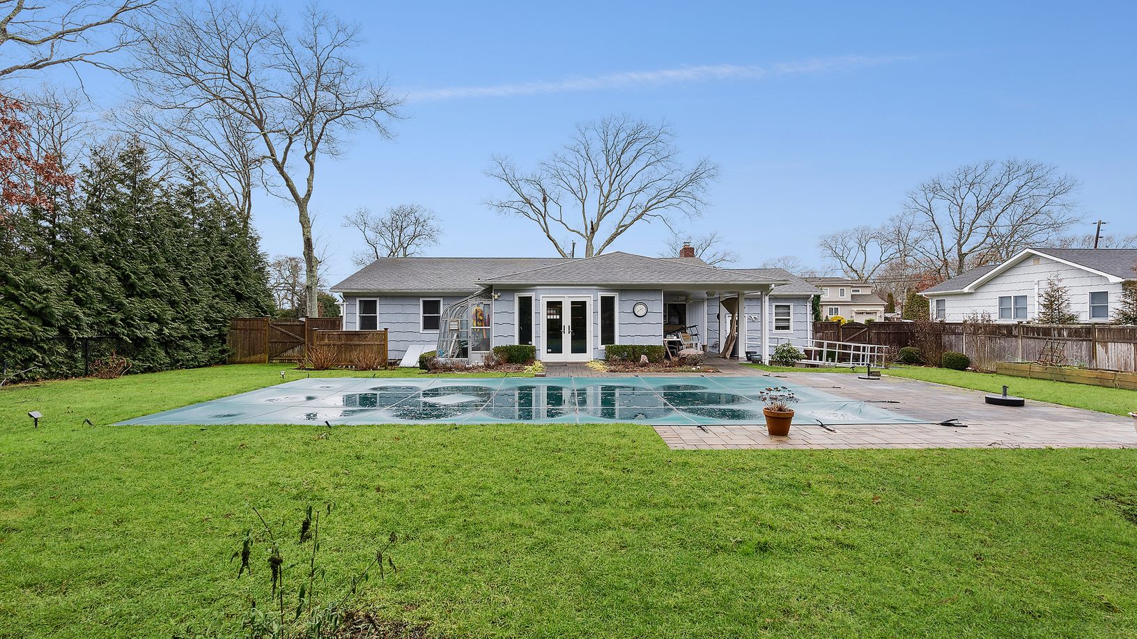  Exterior with Heated Pool.