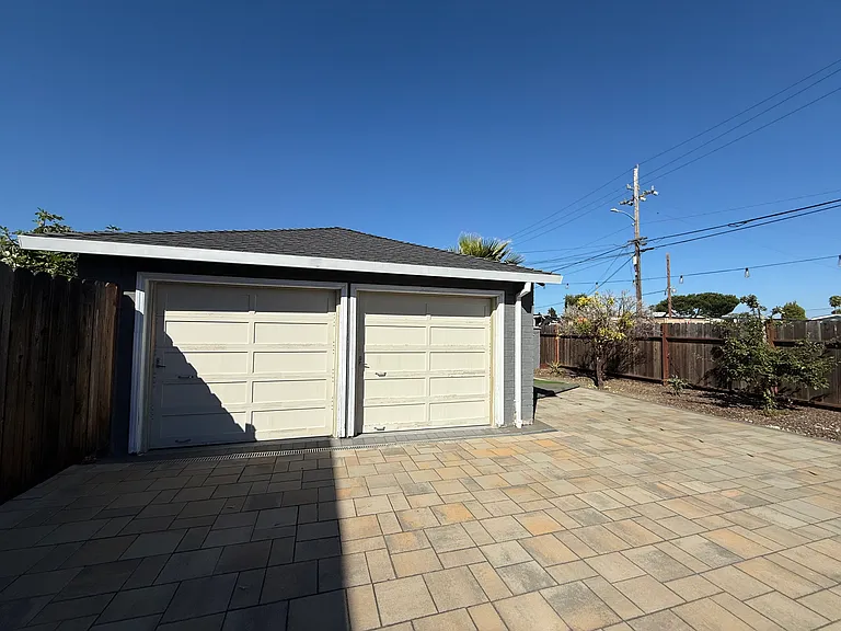 Detached garage at the back