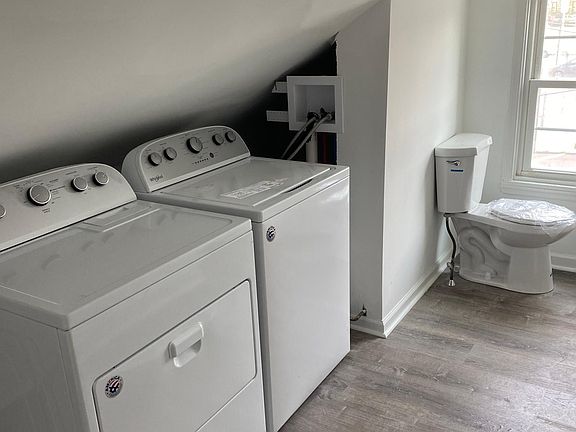 Brand new washer and dryer, toilet and shower