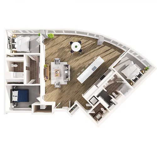Floor plan Three Bedroom