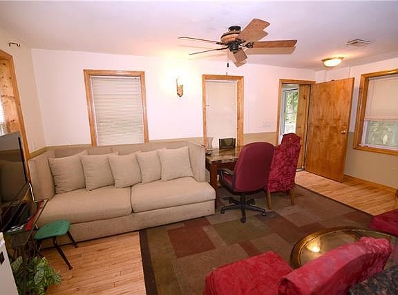 Hardwood flooring on main level.