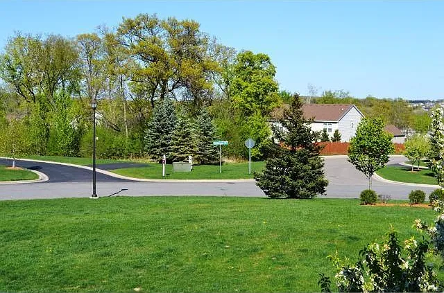 View is of open green-space from the deck!