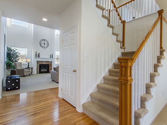 Hardwood floors at entry
