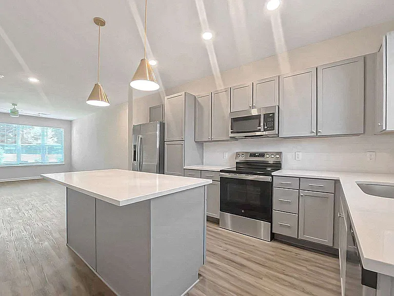 Open kitchen with island