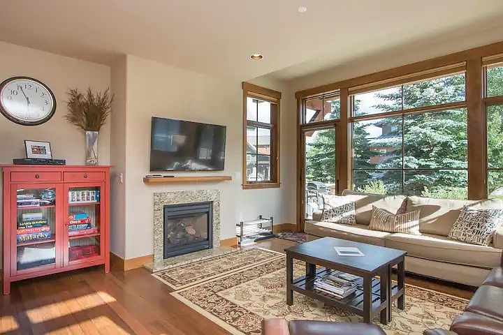 Natural gas fireplace and radiant in floor heating