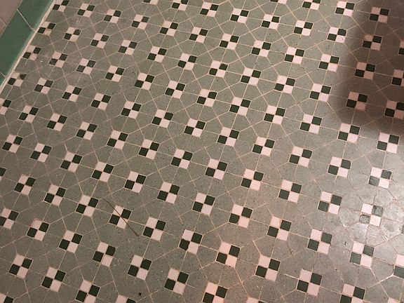 Original bath floor tile 
