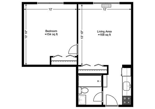 Floor plan 2120 1 Bedroom