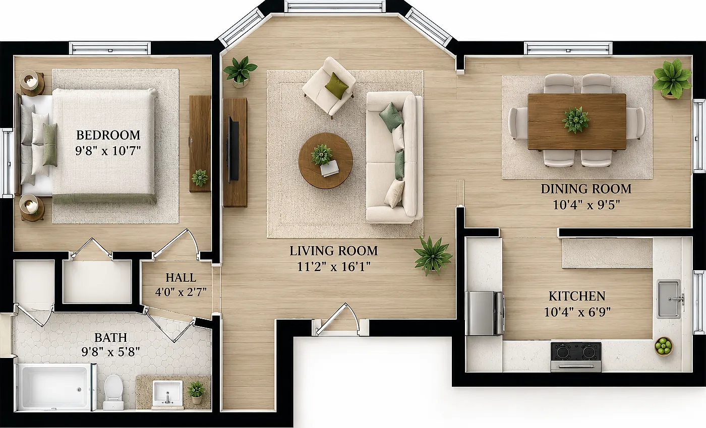 1 bed, $1,200 — Photo 3